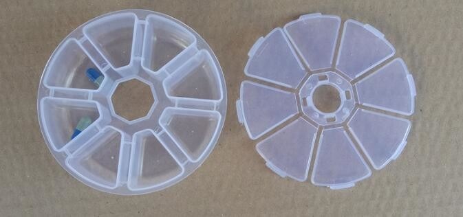 6-Compartment Plastic Storage Box for Hardware Tools / Gadgets, medicine storage box with lock, medicine mini storage bo