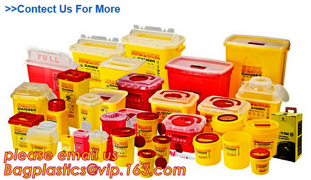 Yellow Plastic Medical Sharp Container for needles, Health and Medicals use disposable 5L Sharp container, sharp contain