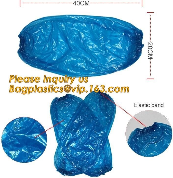 sleeve covers of non-woven,cpe and PE,sizes are customized,transparent Waterproof PE sleeve cover,Surgical PE Oversleeve