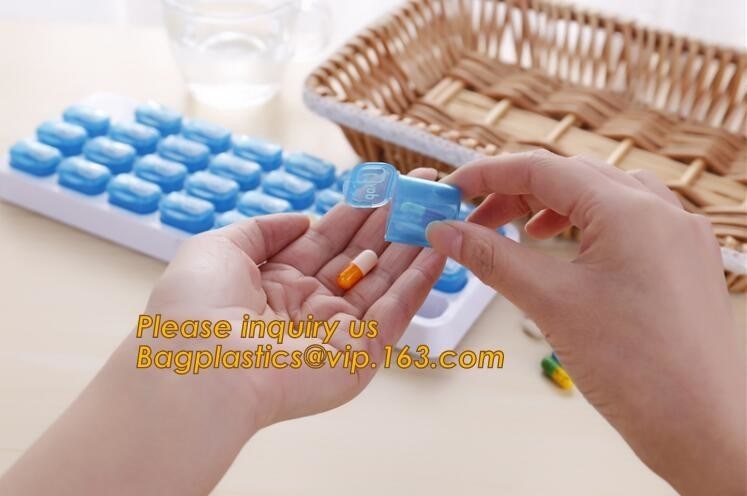 Clear Cute Round small Plastic Weekly 7 Days Pill Box,eco-friendly wholesale plastic pill box, high quality pill case, c