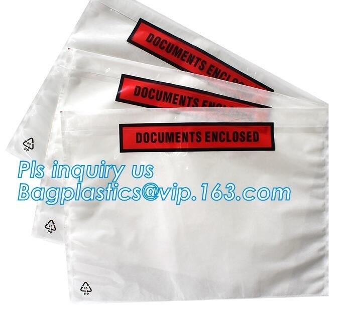 packing list custom self adhesive envelope packing slip, packing list envelope/label pouch, Document enclosed self adhes