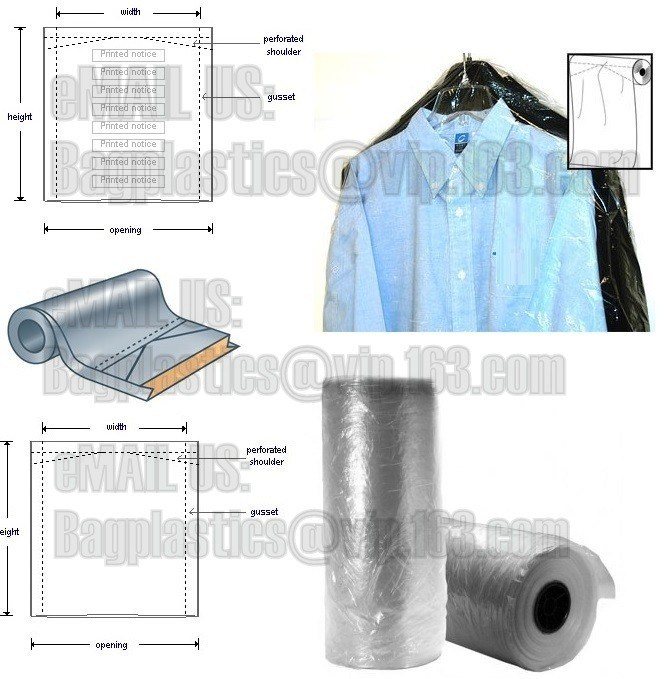 Poly Cover, Garment covers, laundry bag, garment cover film, films on roll, laundry sacks