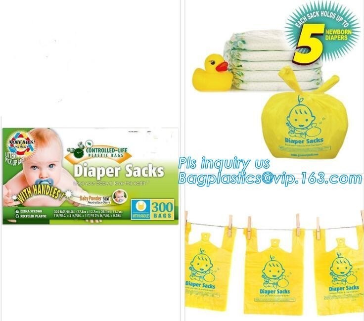 Diaper sacks hotel sanitary bag sanitary napkin packaging bag, Disposable Plastic Thin bags Customized Colors Baby Nappy