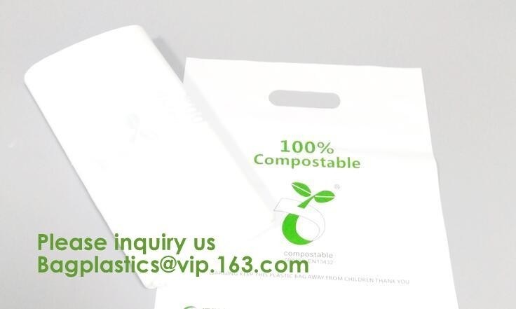 Eco friendly EN13432 Ok home compost certified 100% biodegradable compostable plastic T-shirt vest bag for shopping