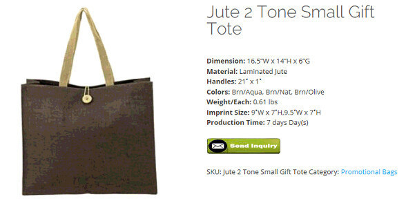 promotional bags, gift tote, jute 2 tone tote, sreen print /hot transfer/offset print, full colors CMYK, pantone or PMS