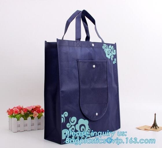 Custom Promotional Gift Foldable PP Printed Garment Cheap Drawstring Tote Fabric Laminated Recyclable Non Woven Bag, pkg