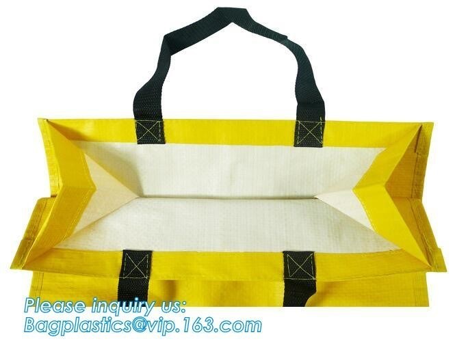 China pp woven check jumbo laundry shopping bag,Promotional logo printed cheap reusable black pp woven shopping custom b
