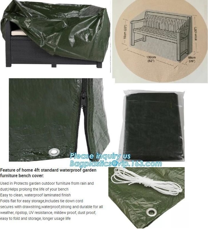 furniture winter protection garden swing hammock 3-seater cover, garden funiture bench cover, swinging hammock cover bag